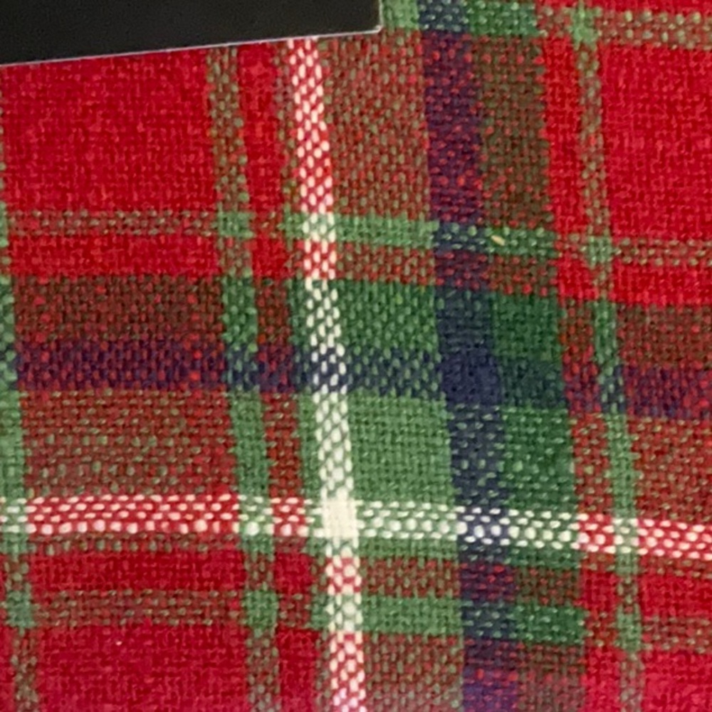 Tahari Home Plaid Oblong Tablecloth 60x120 Seats 10-12 100% Cotton NWT - Picture 4 of 5